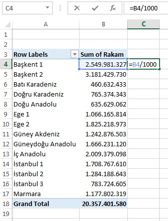 Seçenek işaretsiz hali
