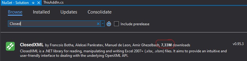 closedxml